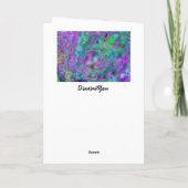 Lila, blaue und grüne Marmorflüssigkeit Karte (Rückseite)