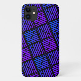 Lila, blaue und schwarze Linie Case-Mate iPhone Hülle
