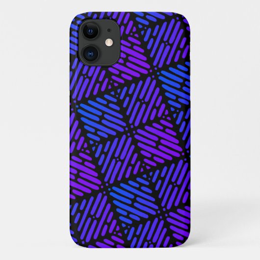 Lila, blaue und schwarze Linie Case-Mate iPhone Hülle (Rückseite)