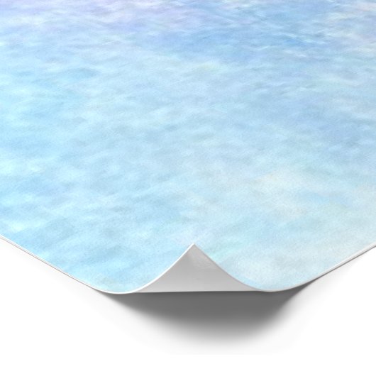 Lila Blaue Wasserfarbe Poster (Ecke)