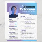 Lila blaue Wiederaufnahme (Vorlage) (Vorne/Hinten)