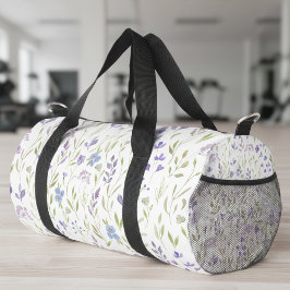 Lila Blaue Wildblume Duffle Bag