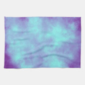 Lila & blaue Wolkenwirkung Teetuch Geschirrtuch (Horizontal)