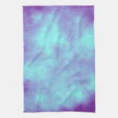 Lila & blaue Wolkenwirkung Teetuch Geschirrtuch (Vertikal)