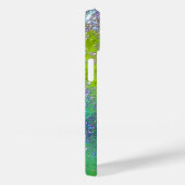 Lila BLAUENSCHALTFLÄCHE, GRÜNE GOLDGLITZERN Case-Mate iPhone Hülle (Rückseite / Rechts)