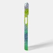 Lila BLAUENSCHALTFLÄCHE, GRÜNE GOLDGLITZERN Case-Mate iPhone Hülle (Rückseite / Rechts)