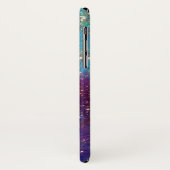 Lila BLAUENSCHALTFLÄCHE IN GOLDGLITZERN Case-Mate iPhone Hülle (Hinten/Links)