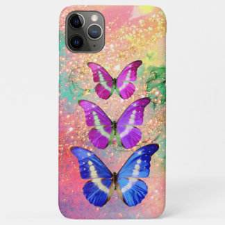 Lila BLAUENSCHALTFLÄCHE IN GOLDGLITZERN Case-Mate iPhone Hülle