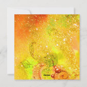 Lila BLAUENSCHALTFLÄCHE IN GOLDGLITZERN Feiertagskarte (Rückseite)