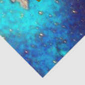 Lila BLAUENSCHALTFLÄCHE IN GOLDGLITZERN Seidenpapier (Detail)