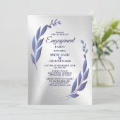 Lila blauer Blumenrahmen für die Einsatzpartei Sil Einladung (Stehend Vorderseite)