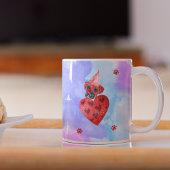 Lila Blauer Boxer Valentinstag Kaffeetasse