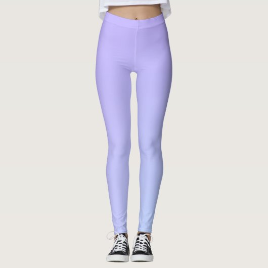 Lila-Blauer Farbverlauf Leggings (Vorderseite)