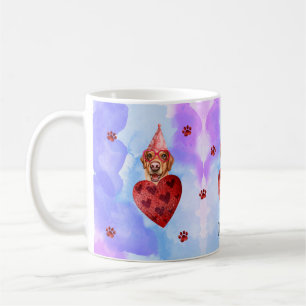 Lila Blauer Labrador Valentinstag Geschenk Hund Kaffeetasse