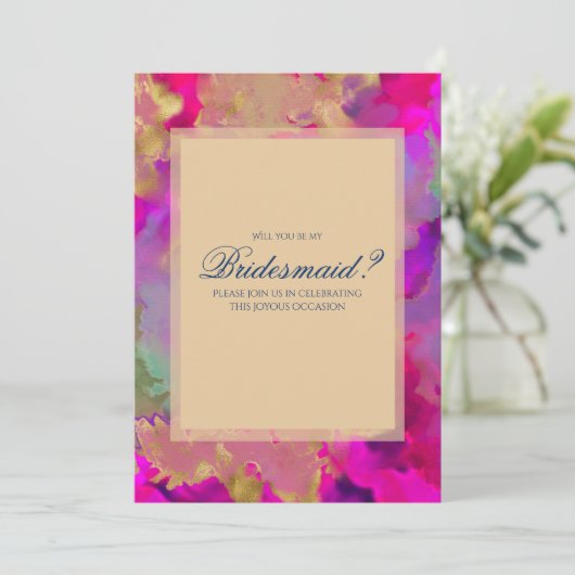 Lila, blauer, lila Marmor in den Einladungen (Stehend Vorderseite)