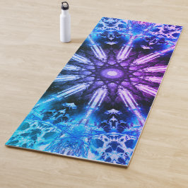 Lila blauer Mandala Yogamatte