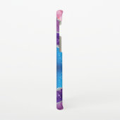 Lila, blauer Marmorgalaxie Agate & Silver Glitzer Samsung Galaxy Hülle (Linke Seite)