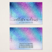 Lila Blauer Nebel Galaxie Glitzer Bracelet Display (Vorne & Hinten)