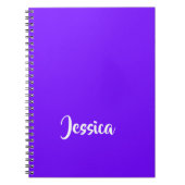 Lila, blauer schlicht notizblock (Vorderseite)