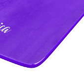 Lila, blauer schlicht schneidebrett (Ecke)