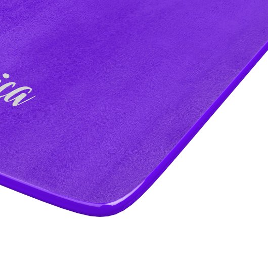 Lila, blauer schlicht schneidebrett (Ecke)