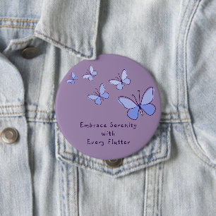 Lila Blauer Schmetterling Doodle Dein Motto Violet Button