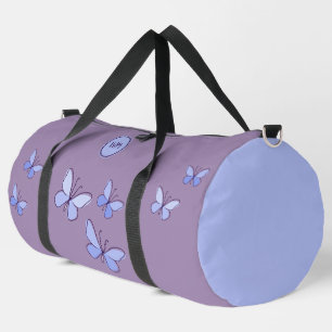 Lila Blauer Schmetterling Kaleidoskop Violet groß Duffle Bag