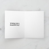 Lila, blauer und Aquamariner Abstrakter Marmor Karte (Innenseite)