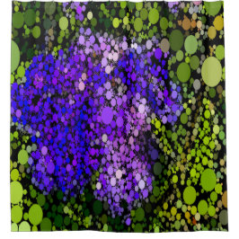 Lila, blauer und grüner Abstrakter Duschvorhang