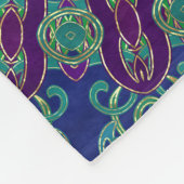 Lila, blauer und grüner Mandala Fleecedecke (Ecke)