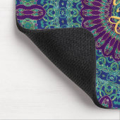 Lila, blauer und grüner Mandala Mousepad (Ecke)