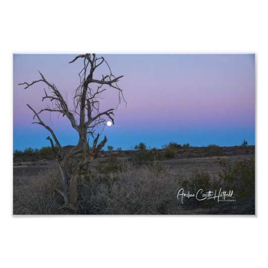 Lila Blauer Wüstenmoon Fotodruck (Vorne)