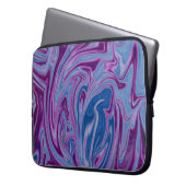 Lila-blaues abstraktes Bild Laptopschutzhülle (Vorderseite Links)