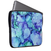 Lila-blaues abstraktes Bild Laptopschutzhülle (Vorne Rechts)
