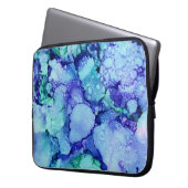 Lila-blaues abstraktes Bild Laptopschutzhülle (Vorderseite Links)