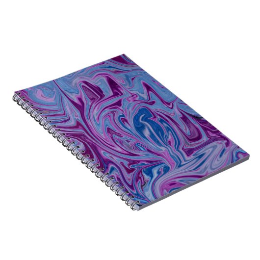 Lila-blaues abstraktes Bild Notizblock (Rechte Seite)
