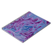 Lila-blaues abstraktes Bild Notizblock (Linke Seite)