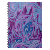 Lila-blaues abstraktes Bild Notizblock (Vorderseite)