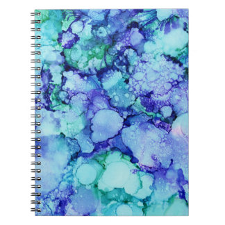 Lila-blaues abstraktes Bild Notizblock