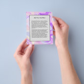 Lila blaues Abstraktes Wasserfarbmuster Flyer (Gruppe)