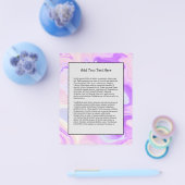 Lila blaues Abstraktes Wasserfarbmuster Flyer (Einzeln)