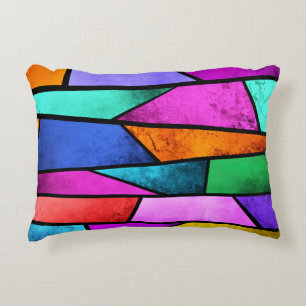 Lila blaues akzentuiertes Kissen aus festem Glas