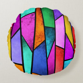 Lila blaues Aquamarines Kissen aus festem Glas