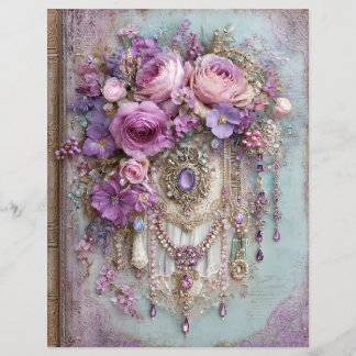 Lila-blaues Buchcover-Schrappbuch-Papier