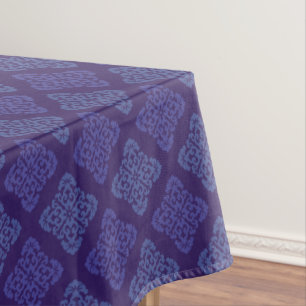 Lila-blaues Damaskus-Muster Tischdecke