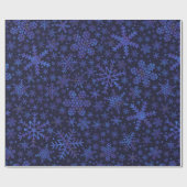 Lila blaues Frozen-Schneeflockenpapier Geschenkpapier (Flach)