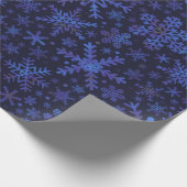 Lila blaues Frozen-Schneeflockenpapier Geschenkpapier (Ecke)