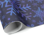 Lila blaues Frozen-Schneeflockenpapier Geschenkpapier (Rolleneckpunkt)