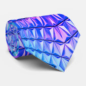 Lila-blaues geometrisches Muster Krawatte (Gerollt)