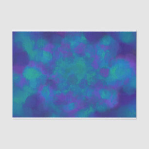 Lila blaues Grünelegantes Watercolor-Muster Seidenpapier